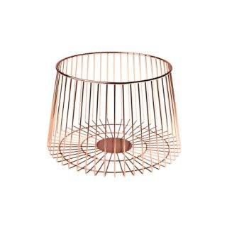 FRUIT BASKET COPPER PLATED D23.5XH15.5C