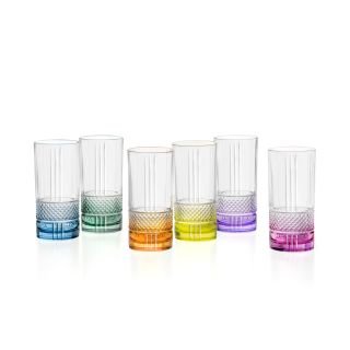 Sulas glāžu kompl 6gab BRILLANTE COLOR 370ml