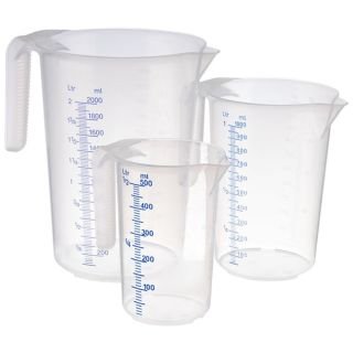 Mērkrūze 2L h-20.5cm ar iedaļām un atvērtu rokturi PP
