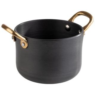 Trauks ø11.5cm 600ml melns ar zelta kr. rokturiem