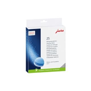 JURA 3-fāžu kafijas ceļu tīrīšanas tabletes 25gb.