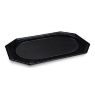 Paplāte 54x36cm plastmasas melna (74950) rPET 10gb.
