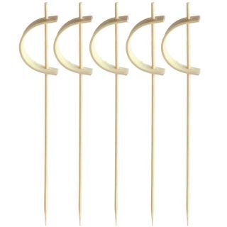 Decorative bamboo picks 12cm 40 pcs brown SWORD