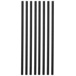 Paper straws ø7mm h-23cm 150 pcs black