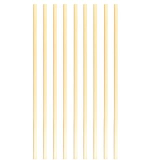 Natural fiber straws ø3-4mm h-15cm 100 pcs brown