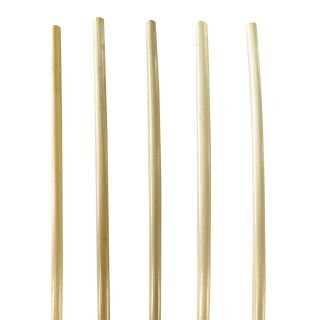 Natural fiber straws ø3-4mm h-20cm 100 pcs brown