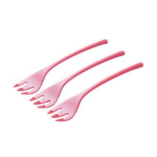 PS MINI forks 10cm 50 pcs red REUSABLE