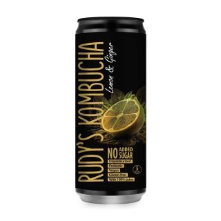 Kombucha Citrons un Ingvers bez cukura 330ml
