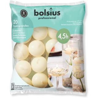 Peldošās sveces 20gab ziloņkaula krāsa 4.5h