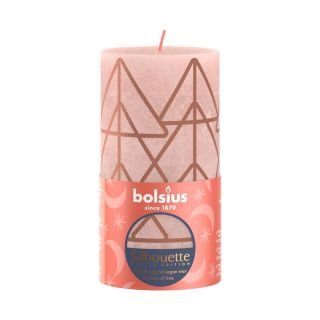 Svece ø6.8 h-13cm 60h RUSTIC MISTY PINK
