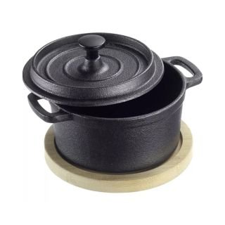 Trauks gatavošanai/servēšanai ar vāku čuguna 13x10x8cm 250ml
