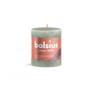 Svece cilindrs rustic h-8cm ø6.8cm zaļa