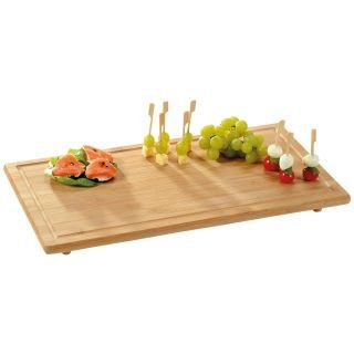 Dēlītis ar kājiņām 50x28x4cm bambusa gaiši brūns