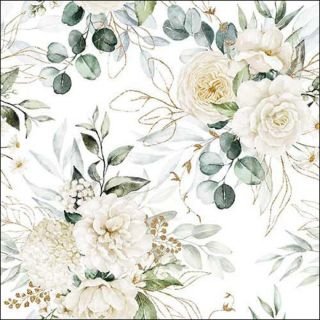 Salvetes 33cm 3-k. 20gb EUCALYPTUS AND ROSES