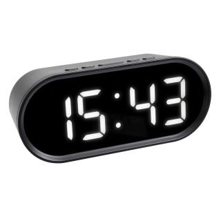 Digitālais modinātājs/termometrs ar LED cipariem 150x50x65mm