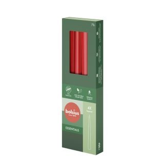 Sveces konusveida h-24.5cm ø2.4cm 4gab Delicate Red