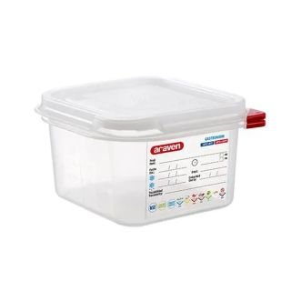 Trauks GN 1/6 h-100mm 17.6x16.2cm 1.7L PP ar vāku (-40°C...+95°C)
