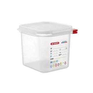 Trauks GN 1/6 h-150mm 17.6x16.2cm 2.6L PP ar vāku (-40°C...+95°C)