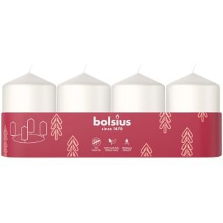 Svece cilindrs ø4cm h-6cm 4gb baltas
