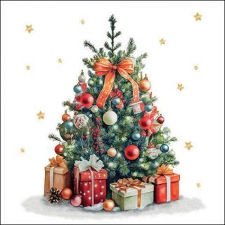Salvetes 33cm 3-k. 20gb DECORATED CHRISTMAS TREE