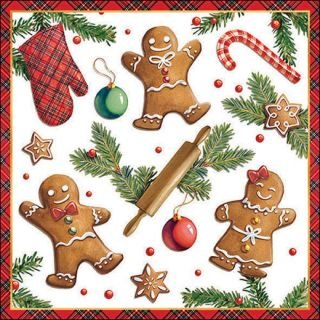 Salvetes 33cm 3-k. 20gb GINGERBREAD COOKIES