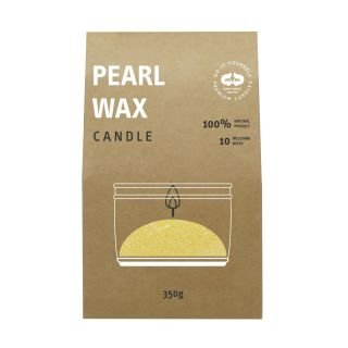 Beramā svece Pearl wax 350gr. 10 degļi Dzeltena