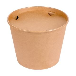 Spainis vistai + vāks, 2550 ml ø 18,9/14,7x14,9 cm brūni 50 gab.