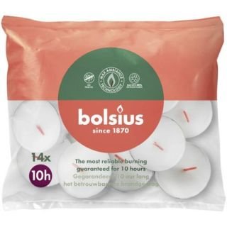 Tējas sveces 14gab 10h baltas Maxi Light