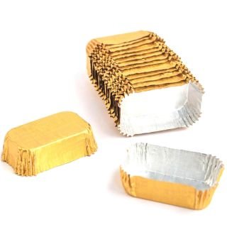 Formas kēksam v/l. ø 4,7x3,7cm h-1,5cm alumīnija/ zelta 100g VNab